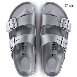 New Birkenstocks Arizona EVA Sandal Gray/Silver